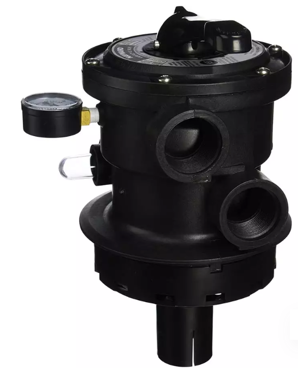 Vari-Flo Top Mount Multiport Valve 1 1/2" Black Hayward