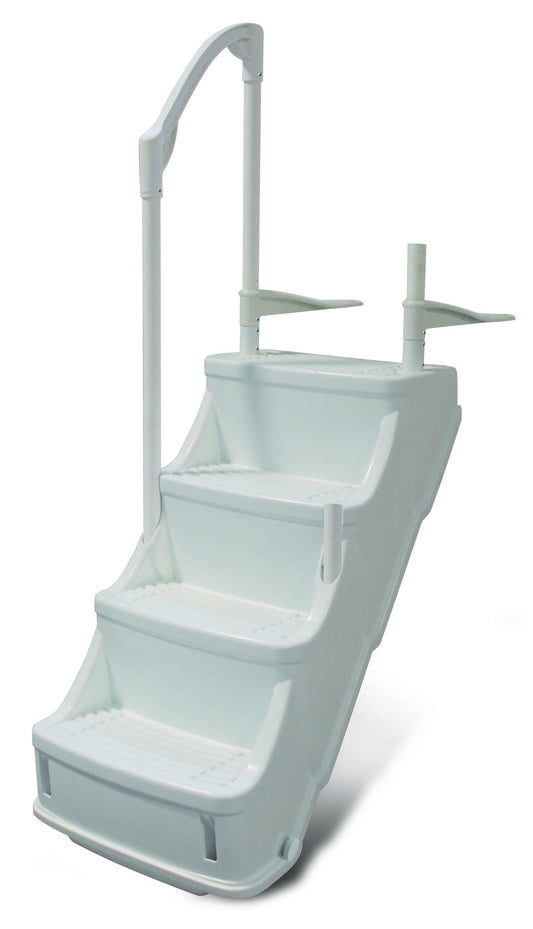 Drop in Step above ground ONE HAND RAIL